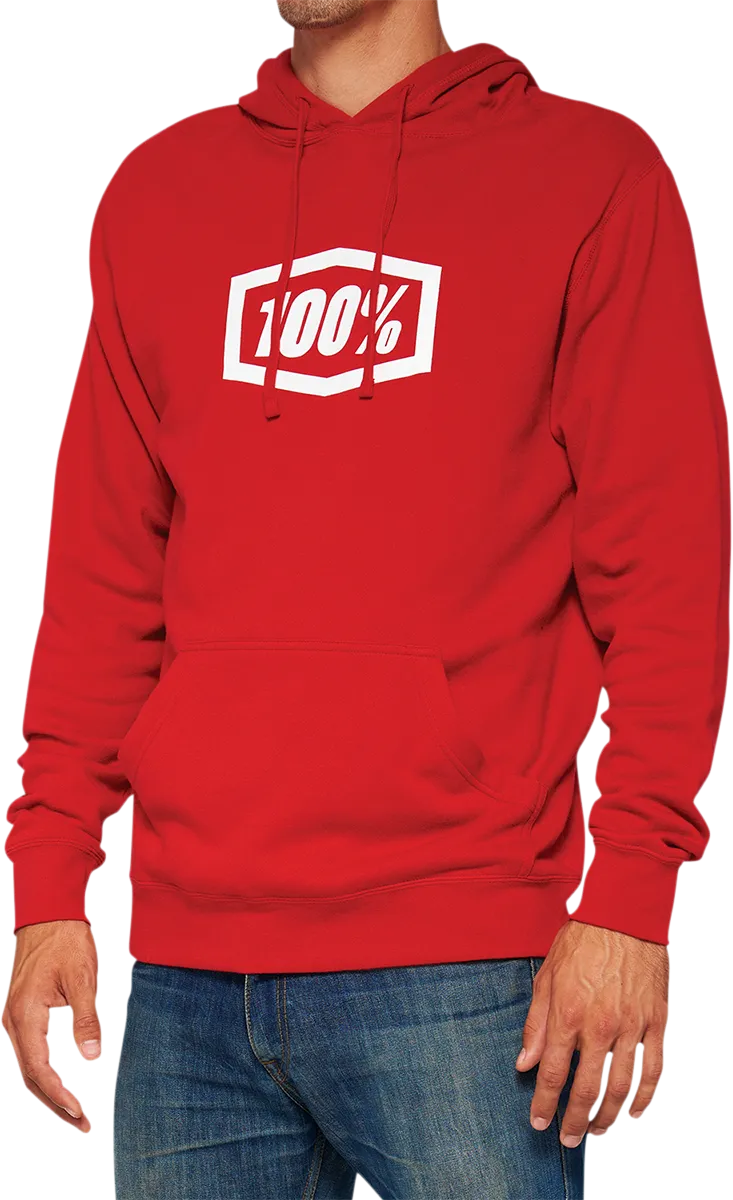 100% Icon Pullover Hoodie - Red - Small 20029-00010