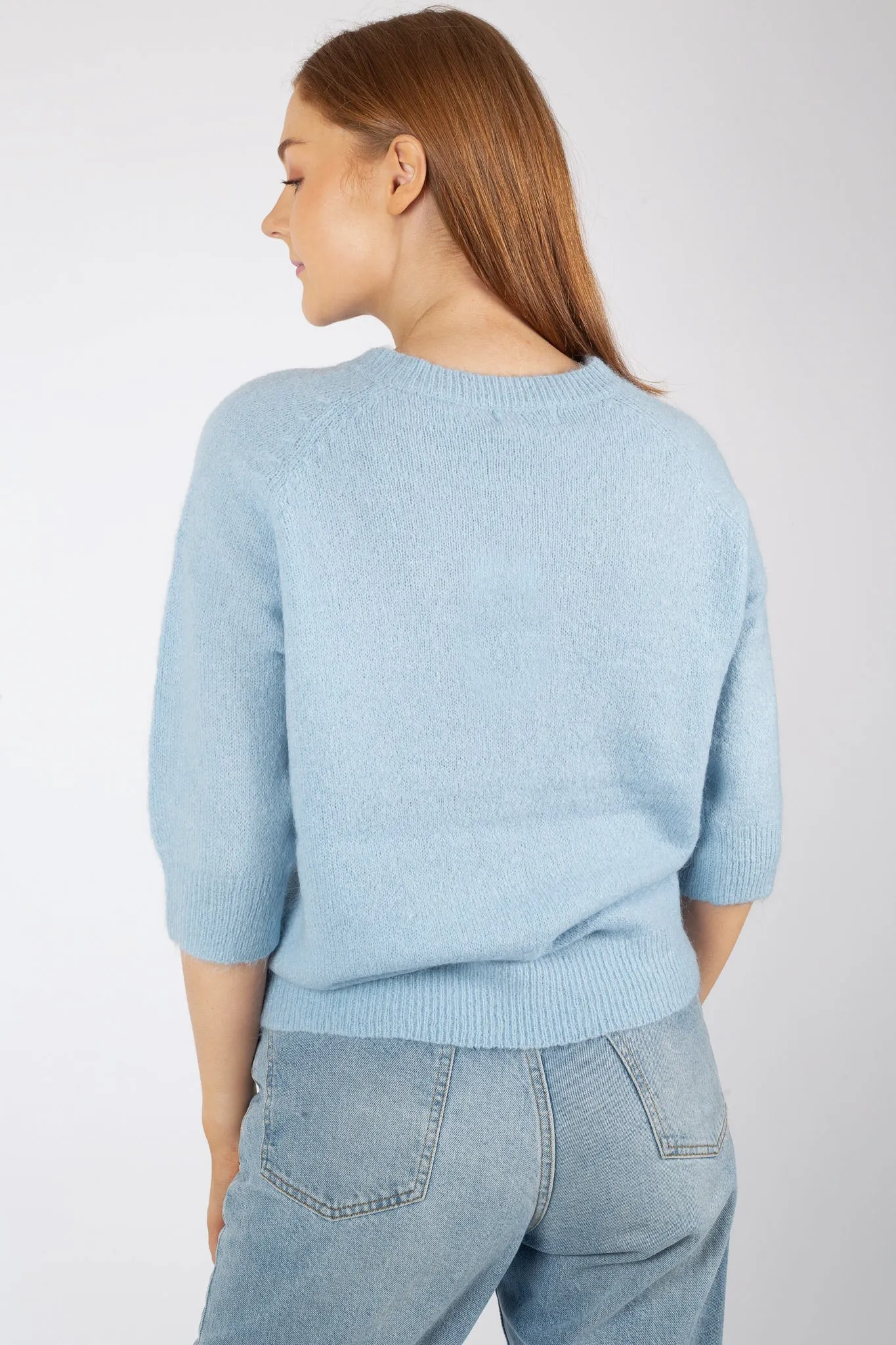 Aimeé Mohair 2/4 Pullover - Powder Blue