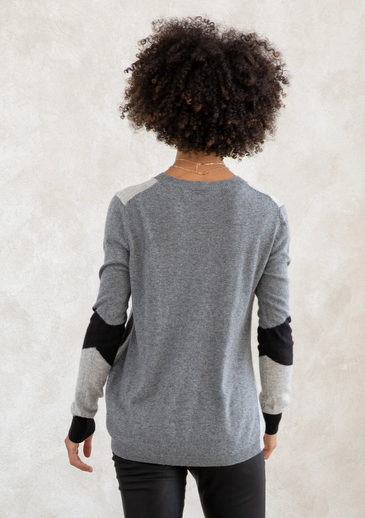 Asymmetrical Striped Accent Sweater