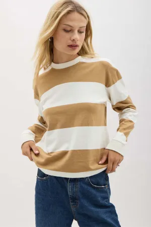 BEEFY STRIPE COTTON PULLOVER