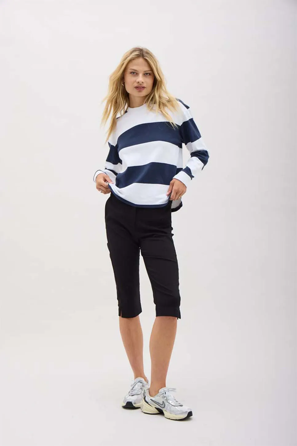 BEEFY STRIPE COTTON PULLOVER
