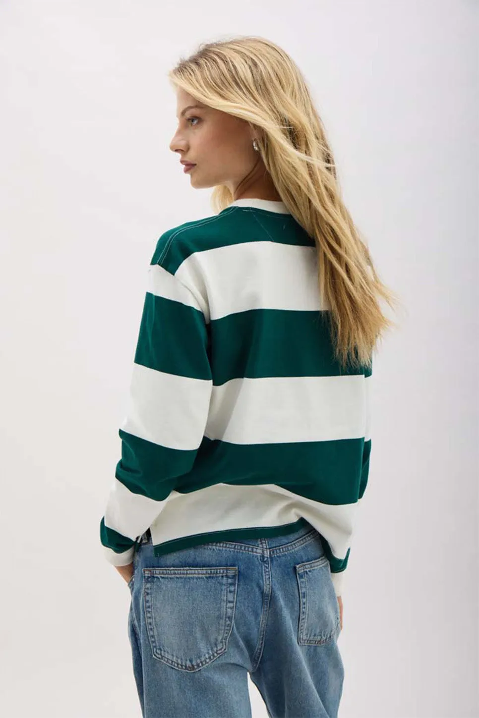 BEEFY STRIPE COTTON PULLOVER