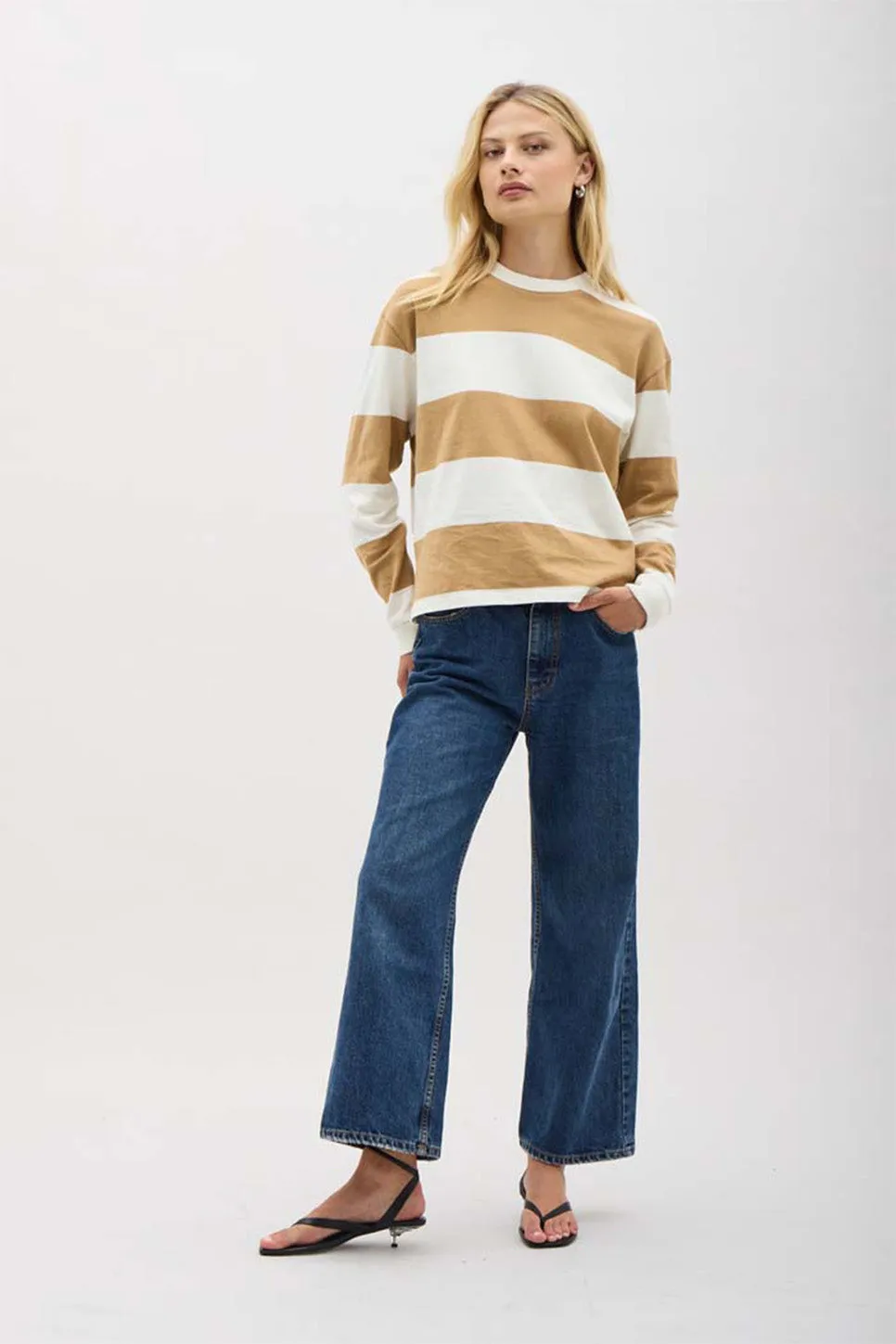 BEEFY STRIPE COTTON PULLOVER