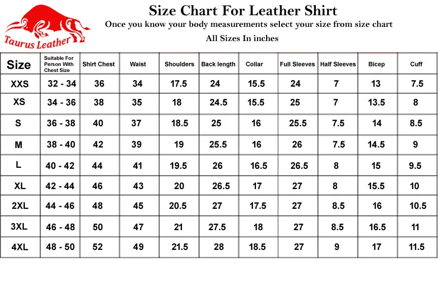 Black And Red Sheep Leather Shirt Quilted Design