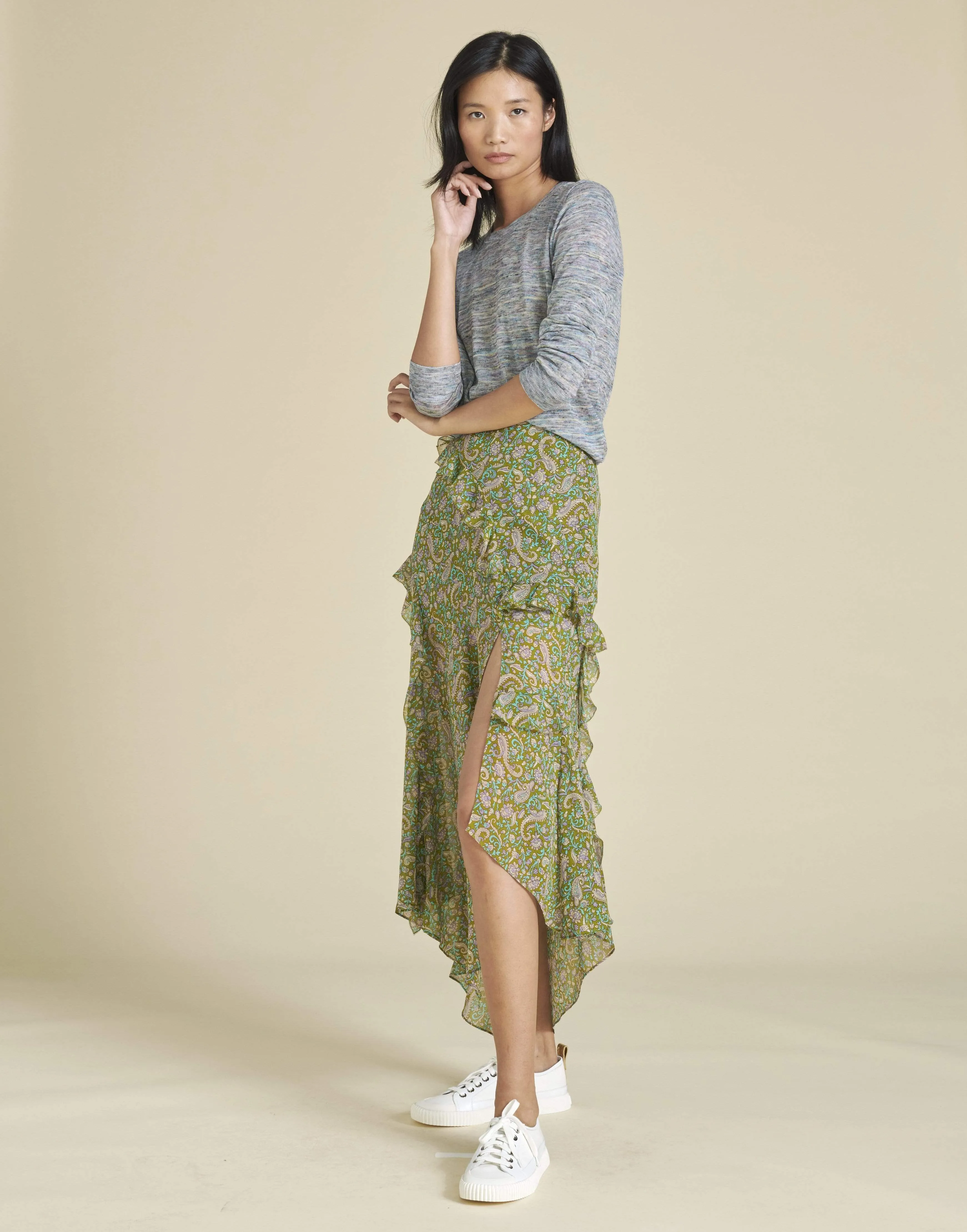 Blue Henderson Space-Dyed Pullover