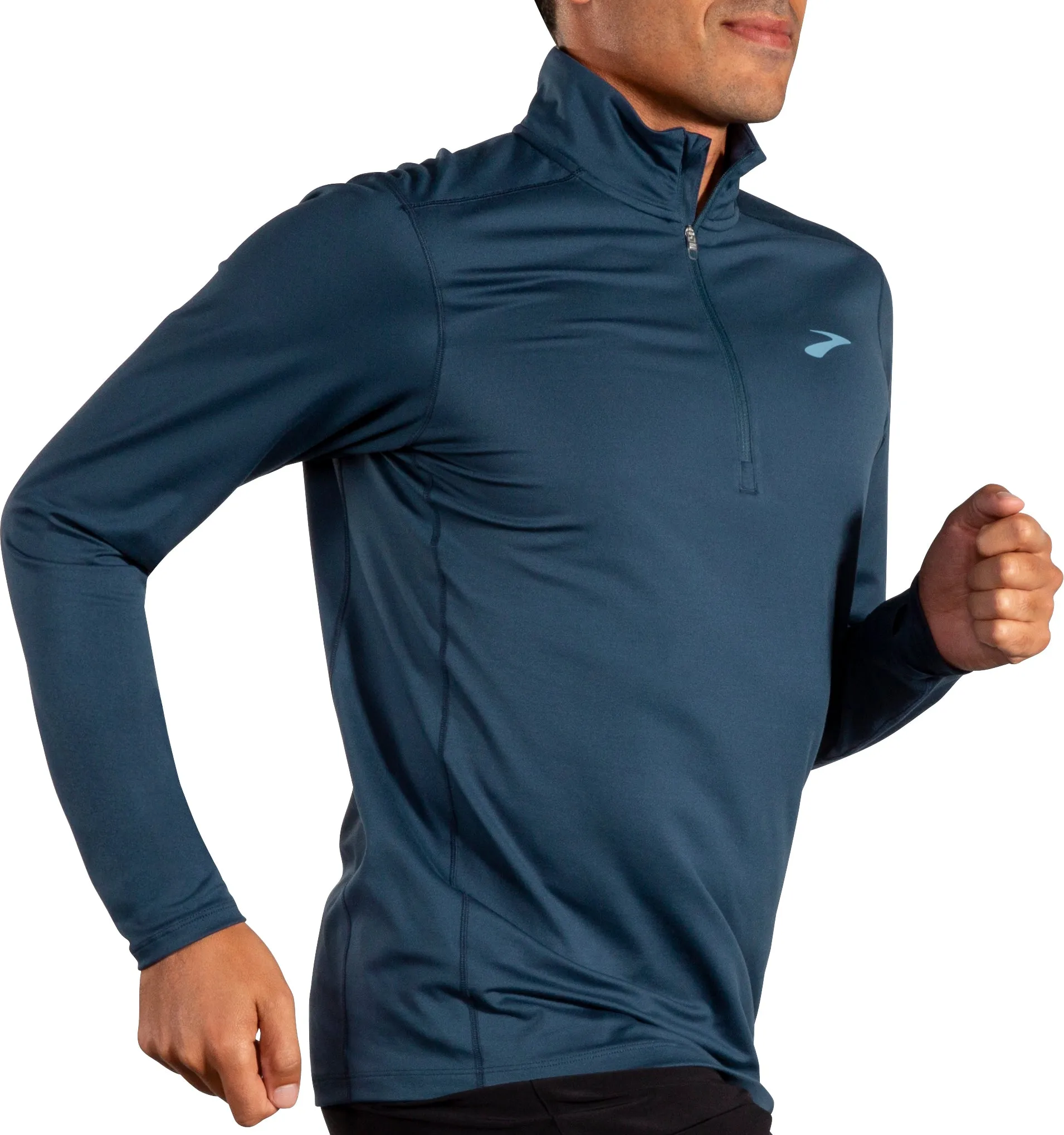 Brooks Dash 2.0 Half Zip Long Sleeve Mens Running Top - Blue