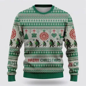 Christmas Sweater JulesRoche All-Over Print Wool Blend