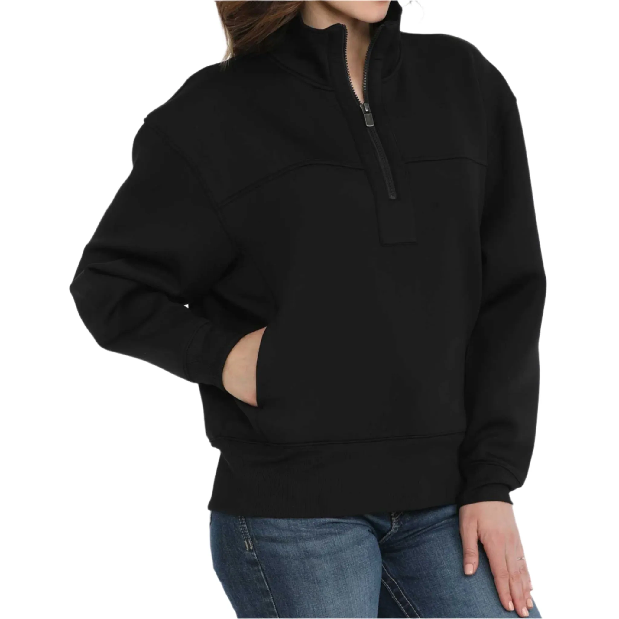Cinch Women's Black 1/4 Zip Pullover