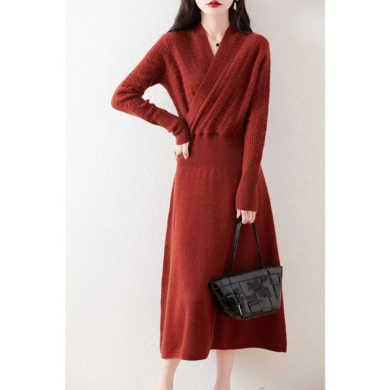 Clarimond - Cozy V-Neck Knitted Pullover for Women