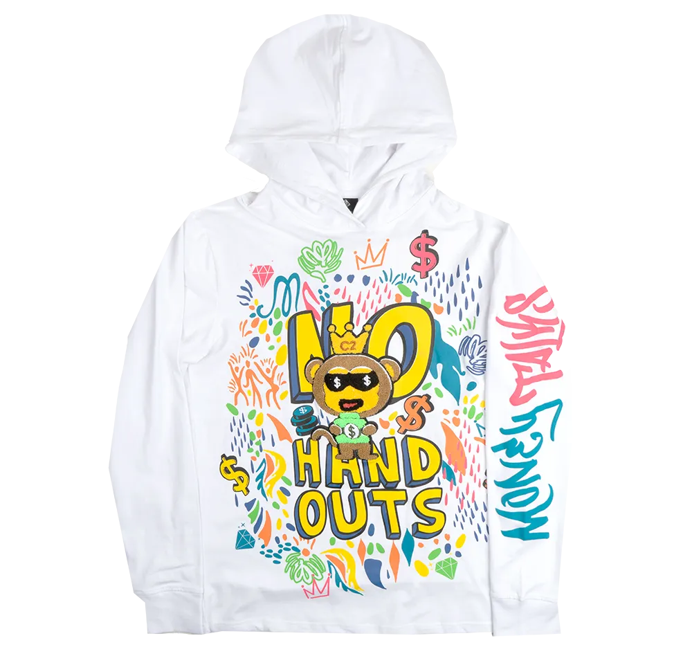 CREATE 2MRW L/S HOODIE TEE WHITE - CF1007
