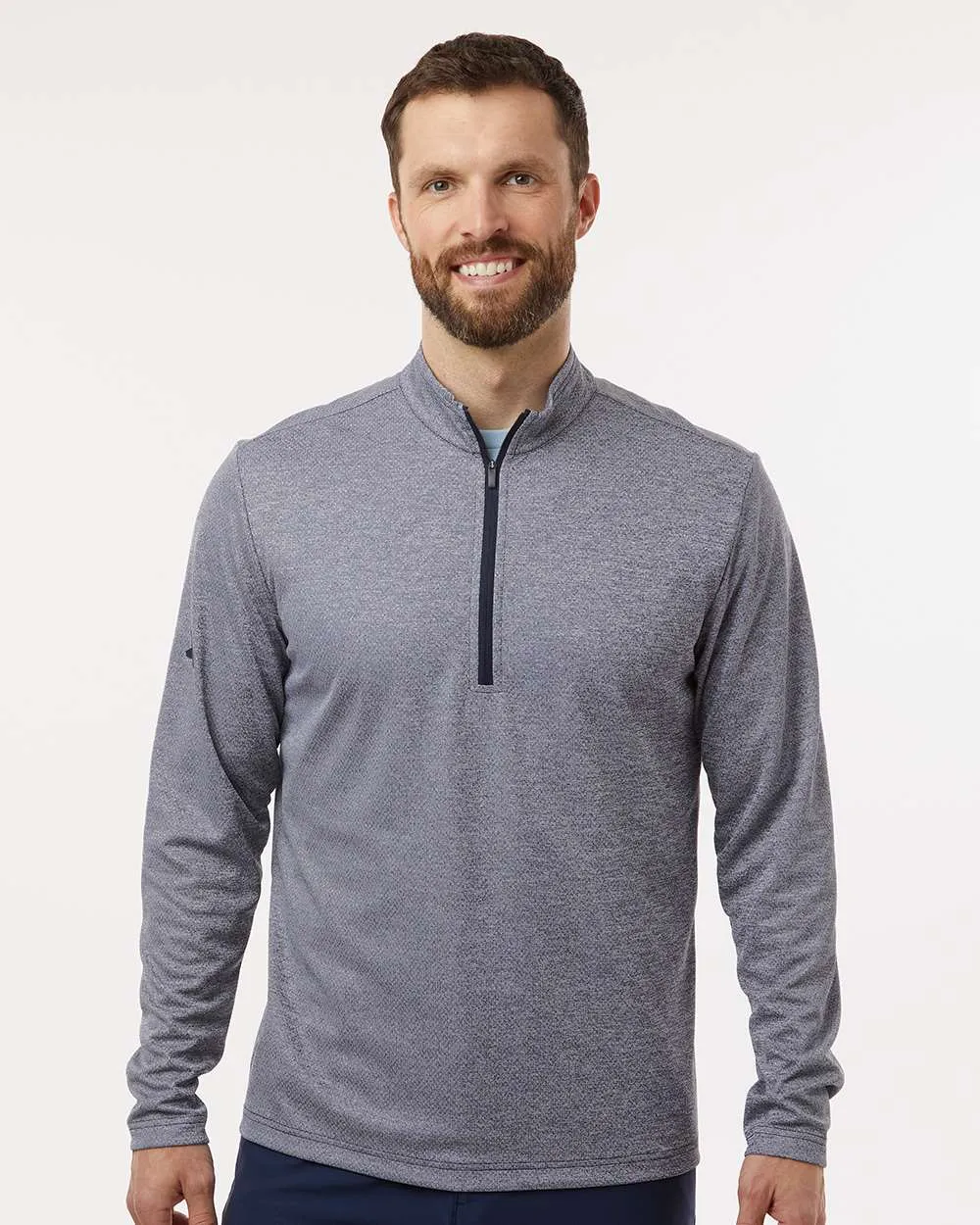 Custom Embroidery - Adidas - Space Dyed Quarter-Zip Pullover - A593