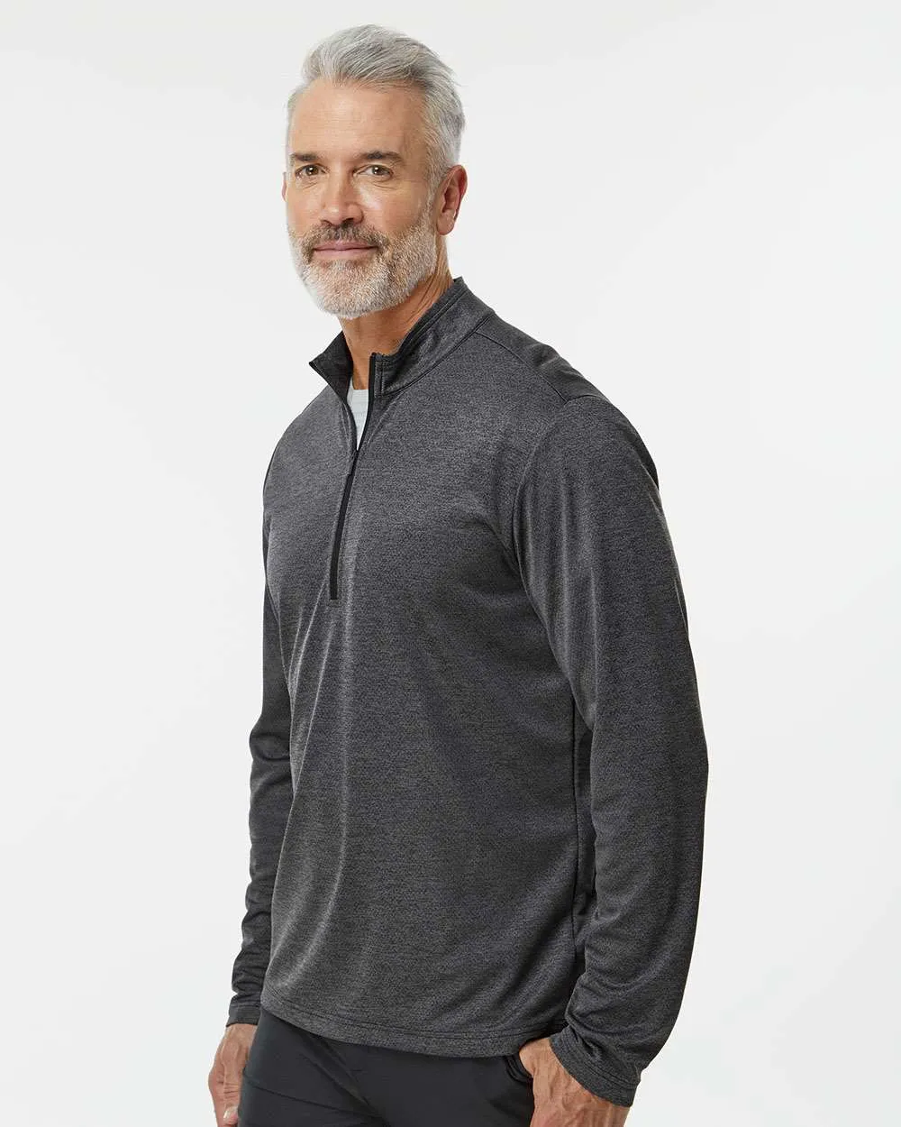 Custom Embroidery - Adidas - Space Dyed Quarter-Zip Pullover - A593