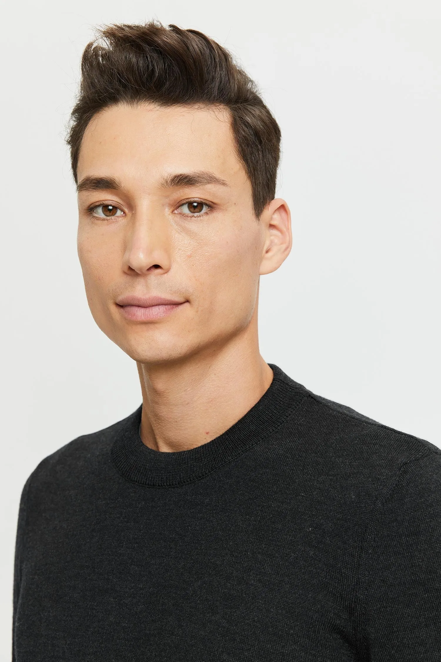 Daniel Extra Fine Merino Wool Pullover Anthracite