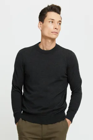 Daniel Extra Fine Merino Wool Pullover Anthracite