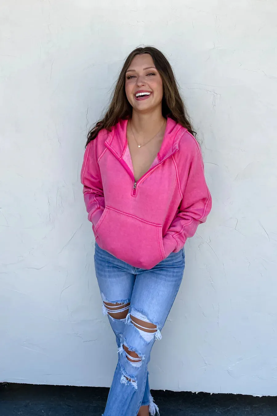Easy Does It Pullover (Pink)