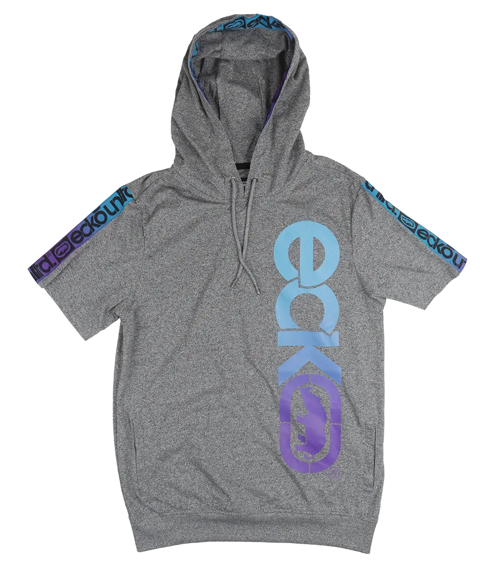 ECKO UNLTD S/S HOODIE SHIRT GREY MARLED - EO31K825