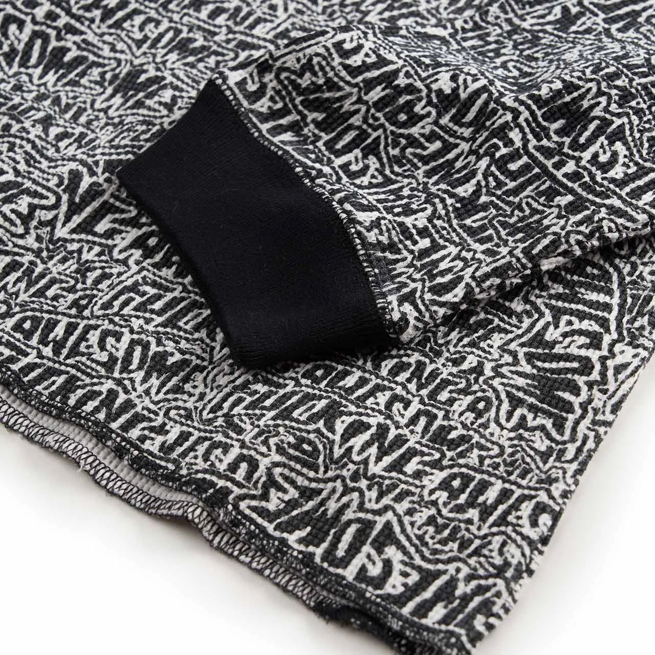 fucking awesome sticker stamp long sleeve thermal (black / white)