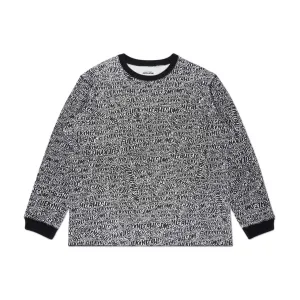 fucking awesome sticker stamp long sleeve thermal (black / white)