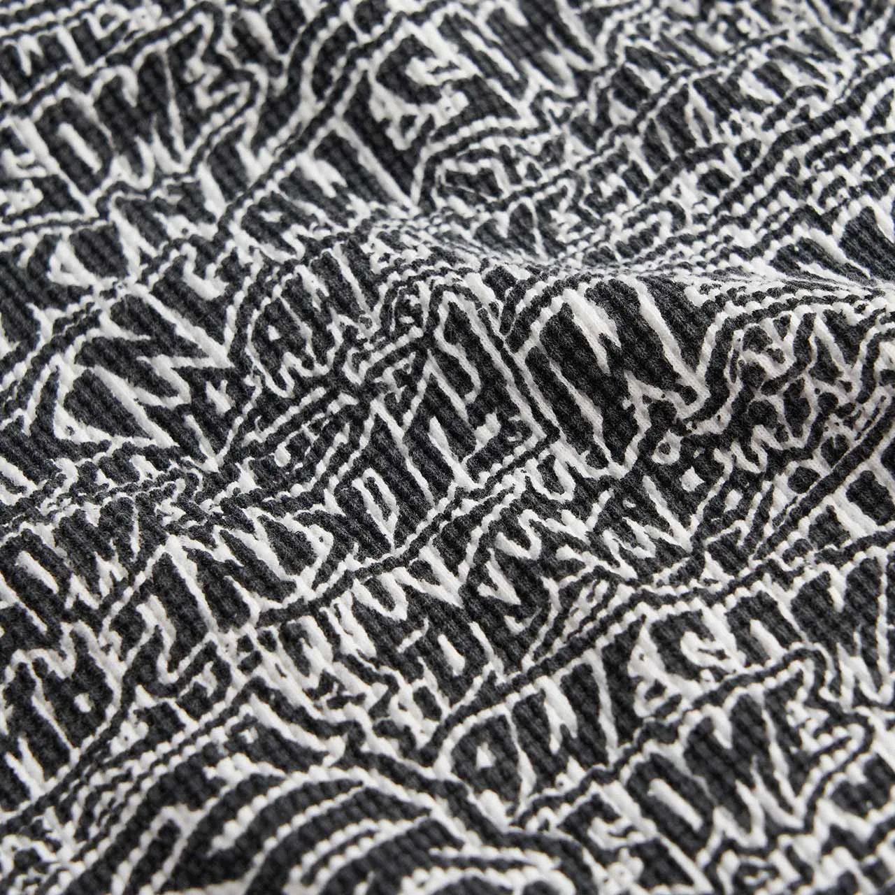 fucking awesome sticker stamp long sleeve thermal (black / white)