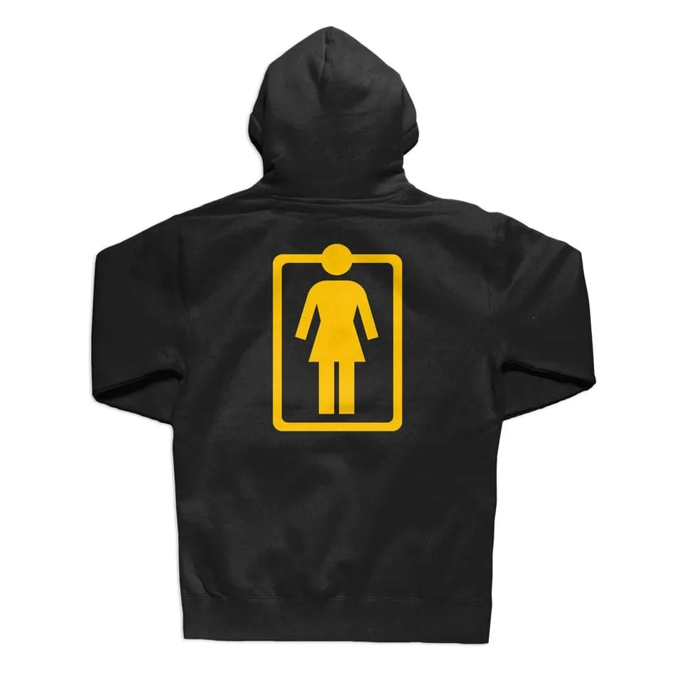 Girl Skate Unboxed Pullover Hoodie Black Yellow