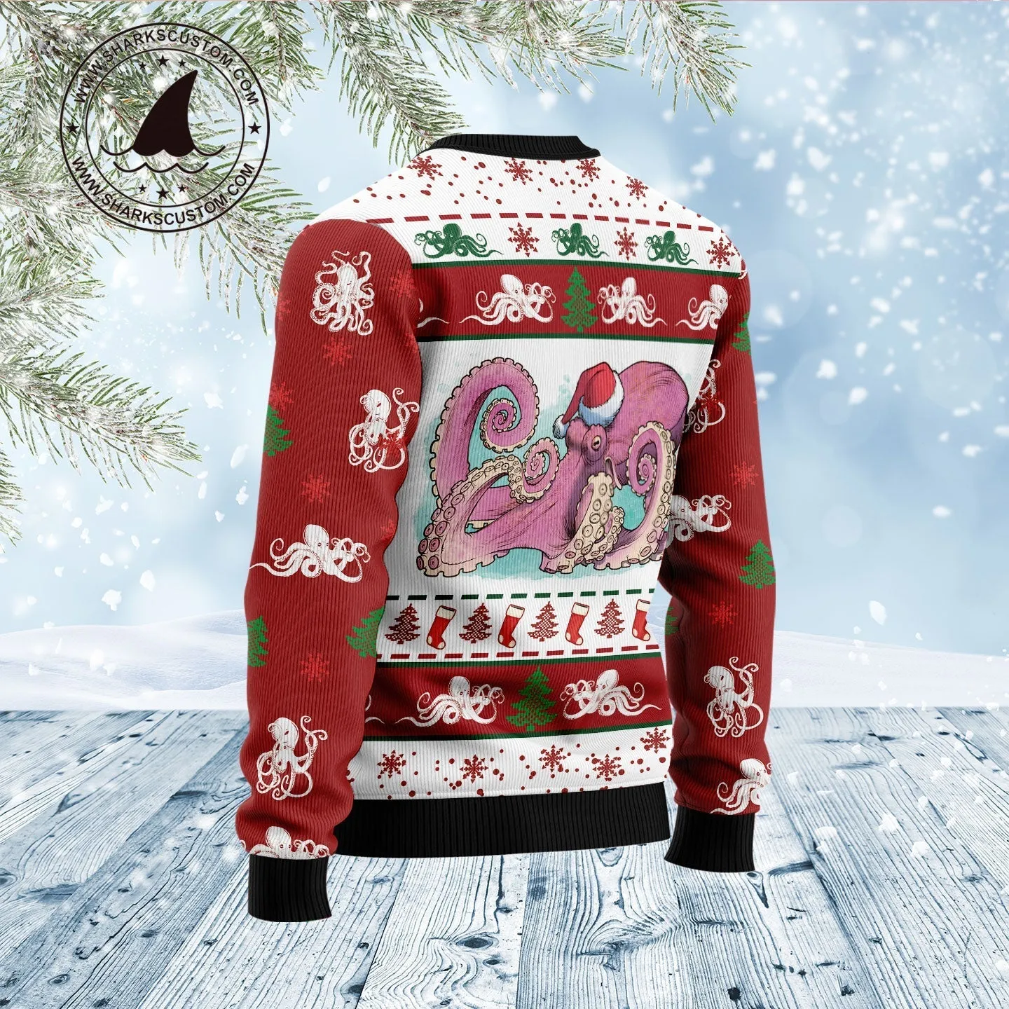 Holiday Ugly Sweater JulesRoche All-Over Print Cotton Classic