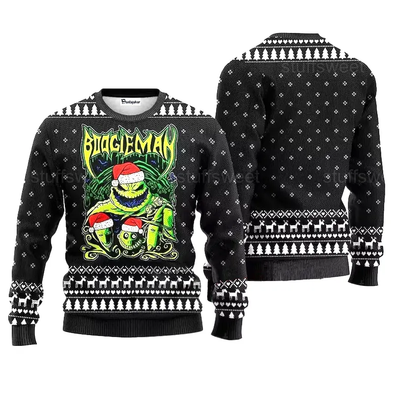 JulesRoche Ugly Christmas Sweater | All-Over Graphic Print