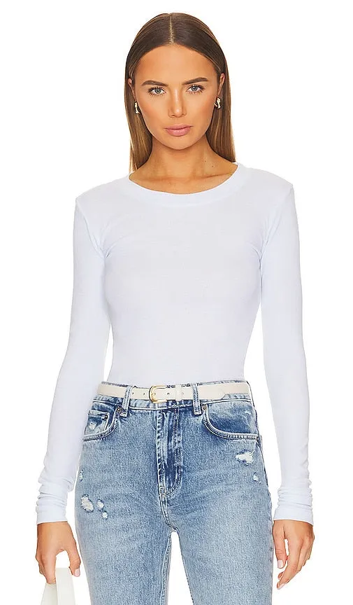 LA Made Long Sleeve Thermal Tee in Baby Blue