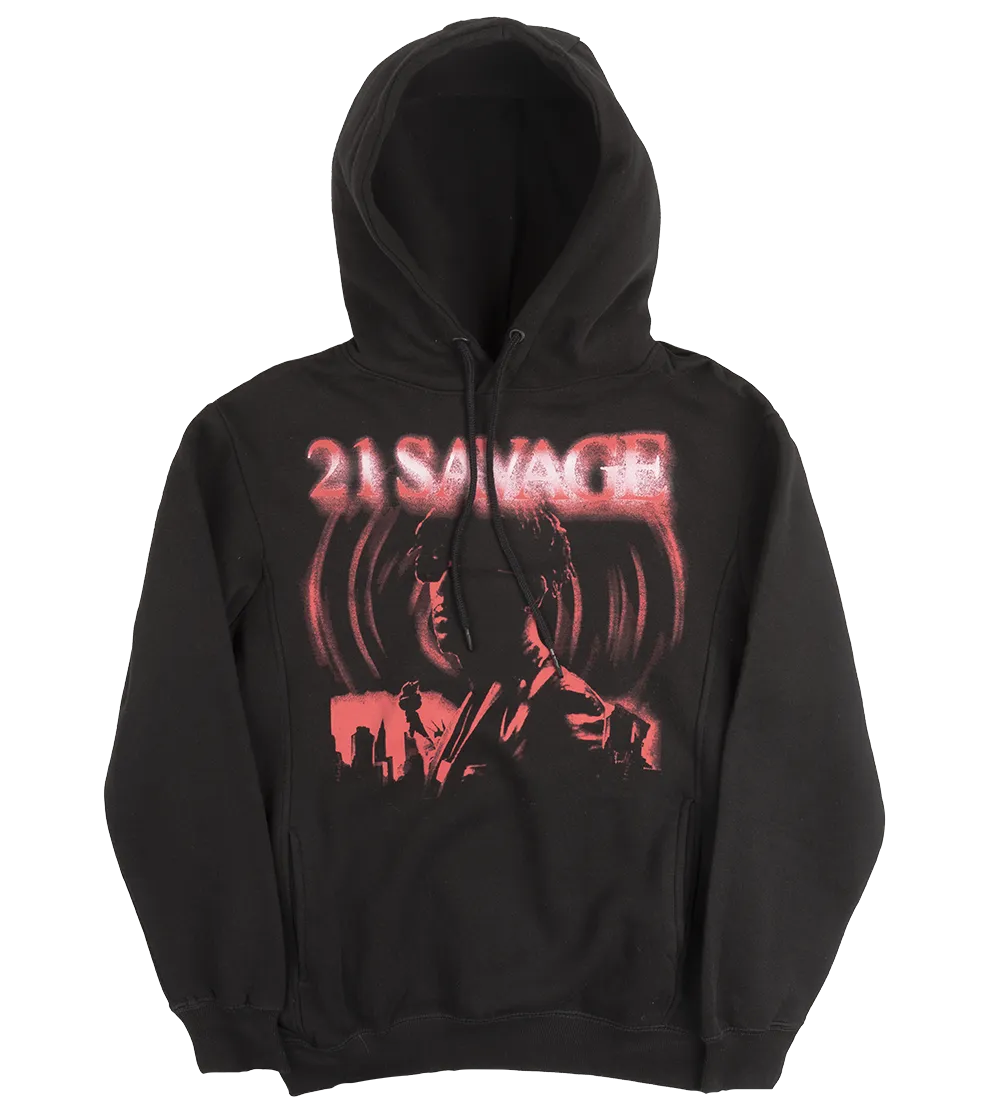 LICENSED 21 SAVAGE HOODIE BLACK - DARK CITY