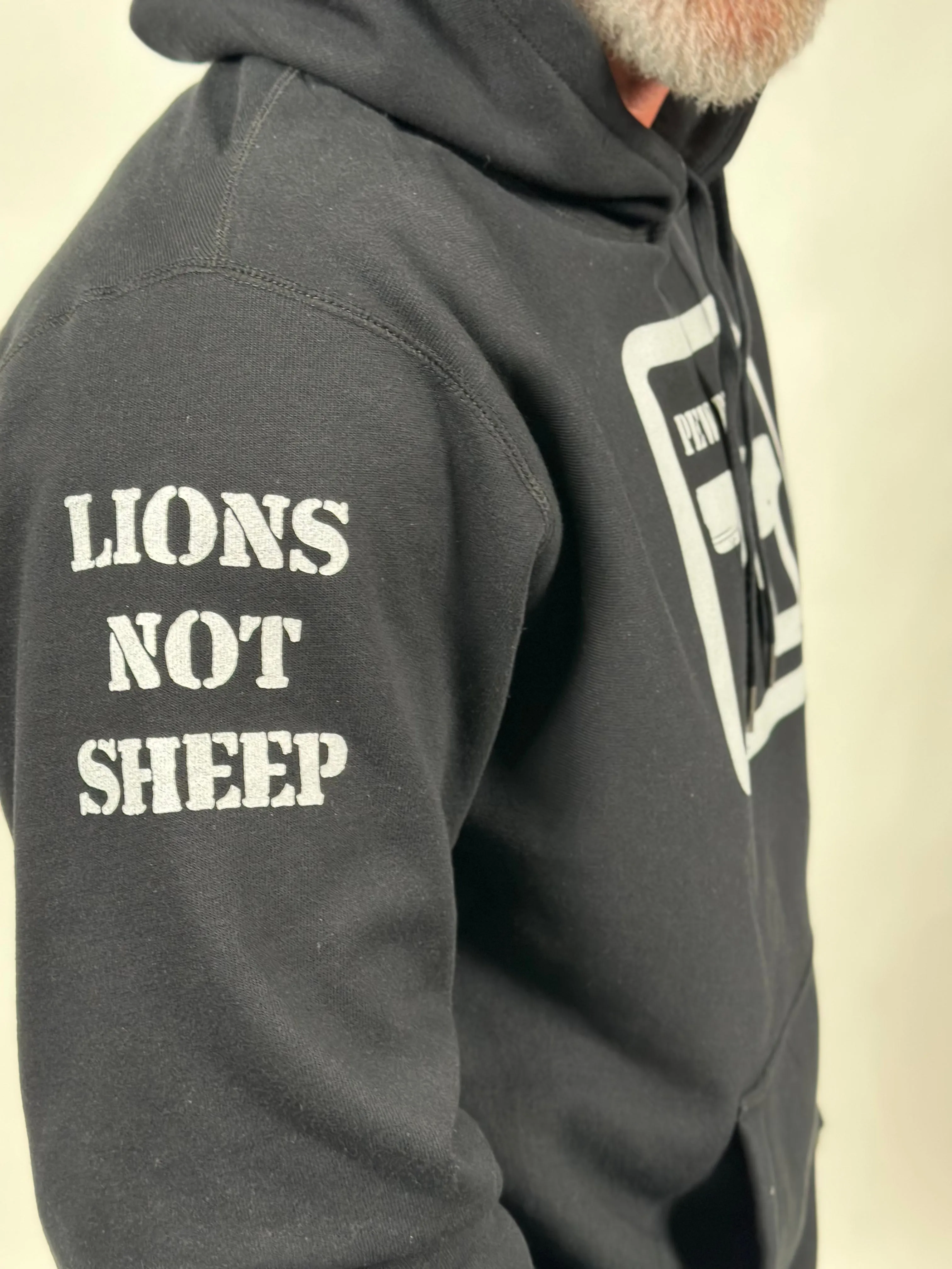Lions Not Sheep "Pew Pew" Unisex Heavyweight Hoodie