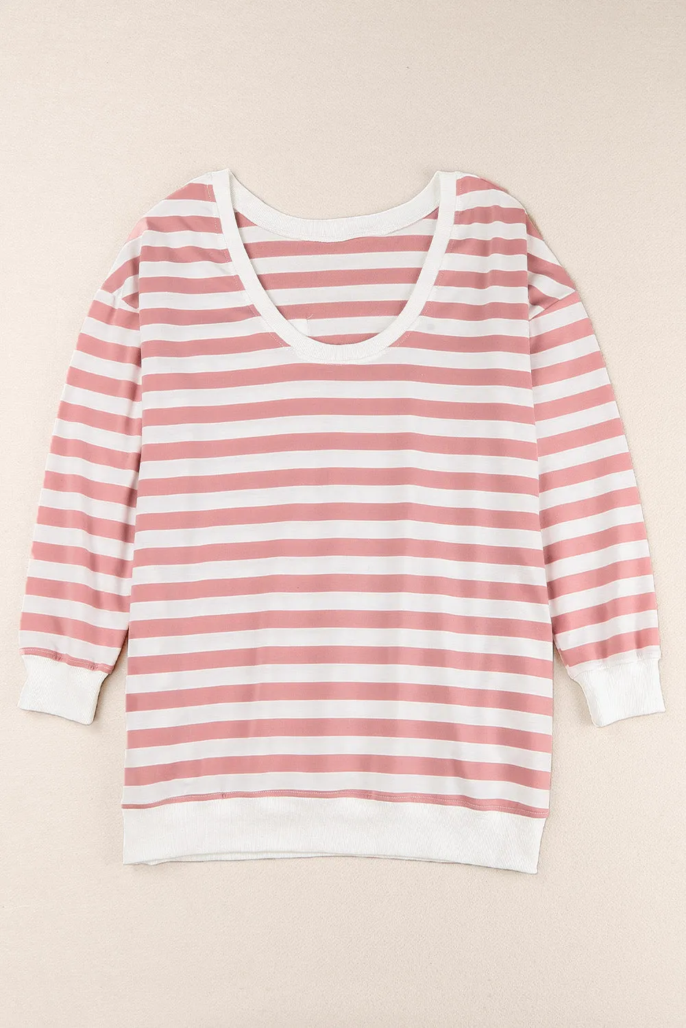 Loose O Neck Long Sleeve Office Female Pocket Tops