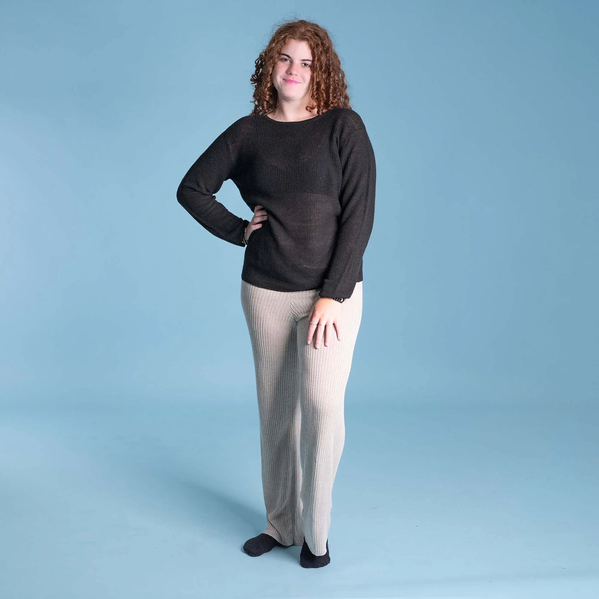 LUCILLE 100% Organic Belgian Linen Heritage Pullover Top (OC Thread, Elastic-free, Plastic-Free) (Biodegradable)