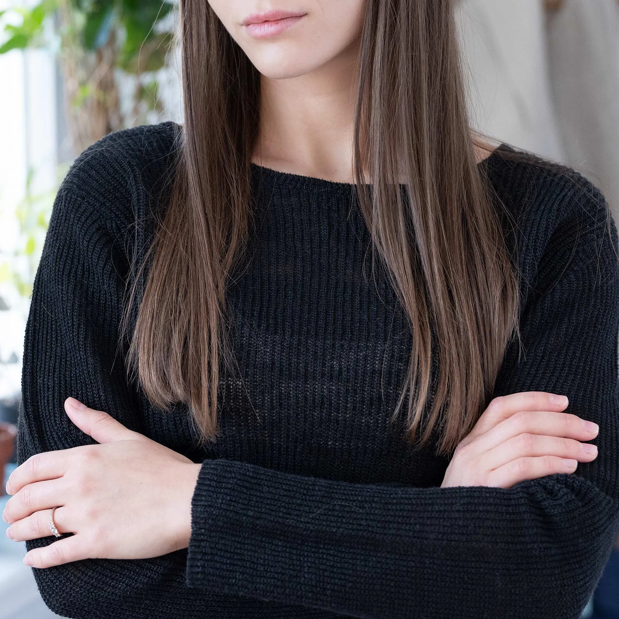 LUCILLE 100% Organic Belgian Linen Heritage Pullover Top (OC Thread, Elastic-free, Plastic-Free) (Biodegradable)