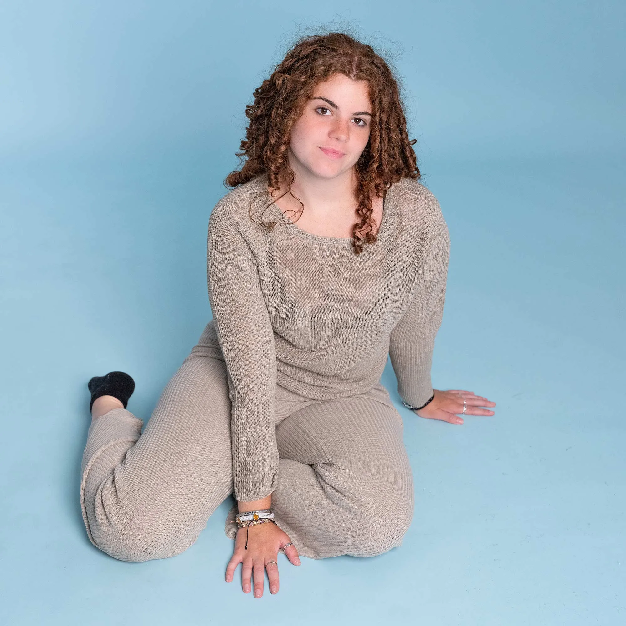 LUCILLE 100% Organic Belgian Linen Heritage Pullover Top (OC Thread, Elastic-free, Plastic-Free) (Biodegradable)