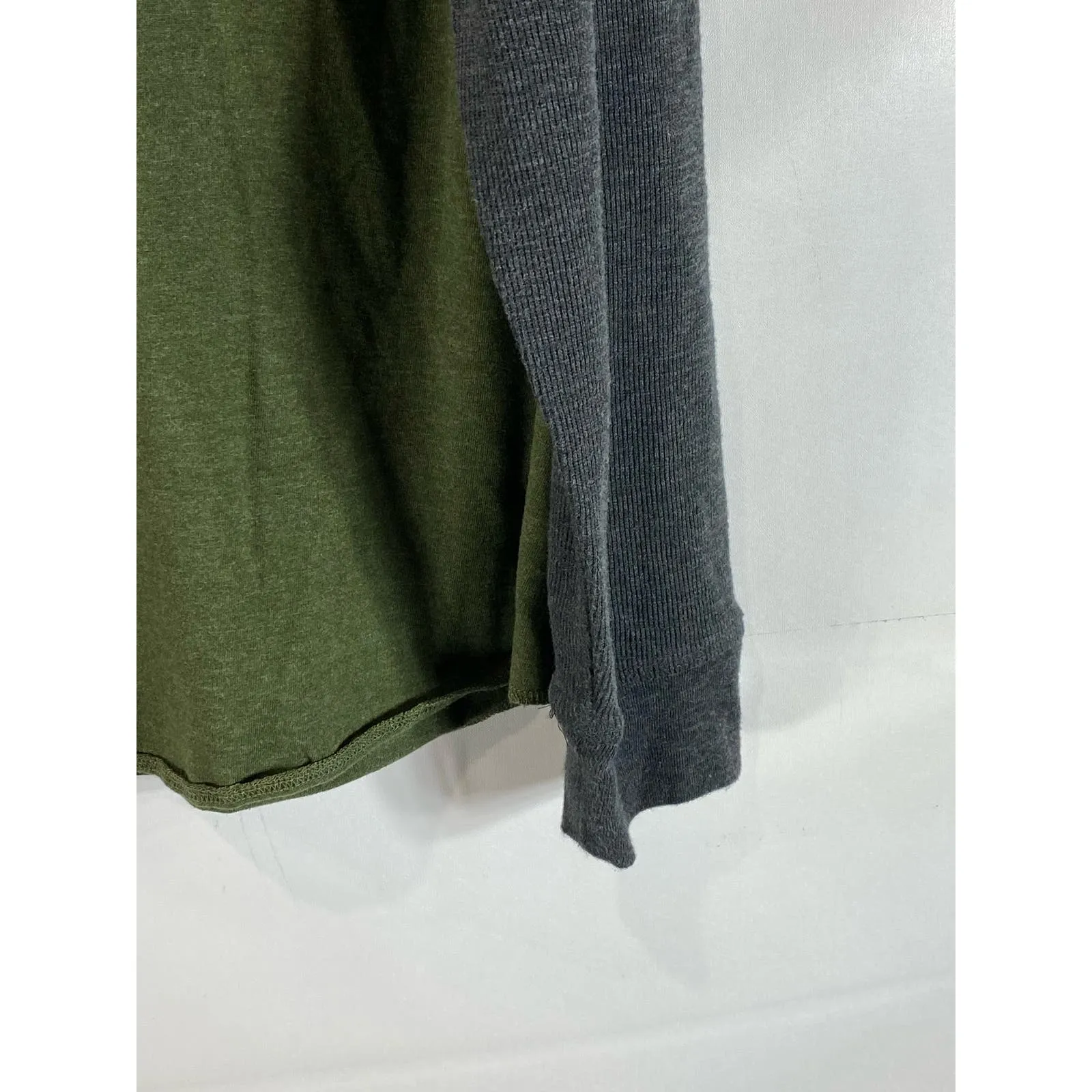 LUCKY BRAND Men's Green Colorblock Crewneck Thermal Long Sleeve T-Shirt SZ XL