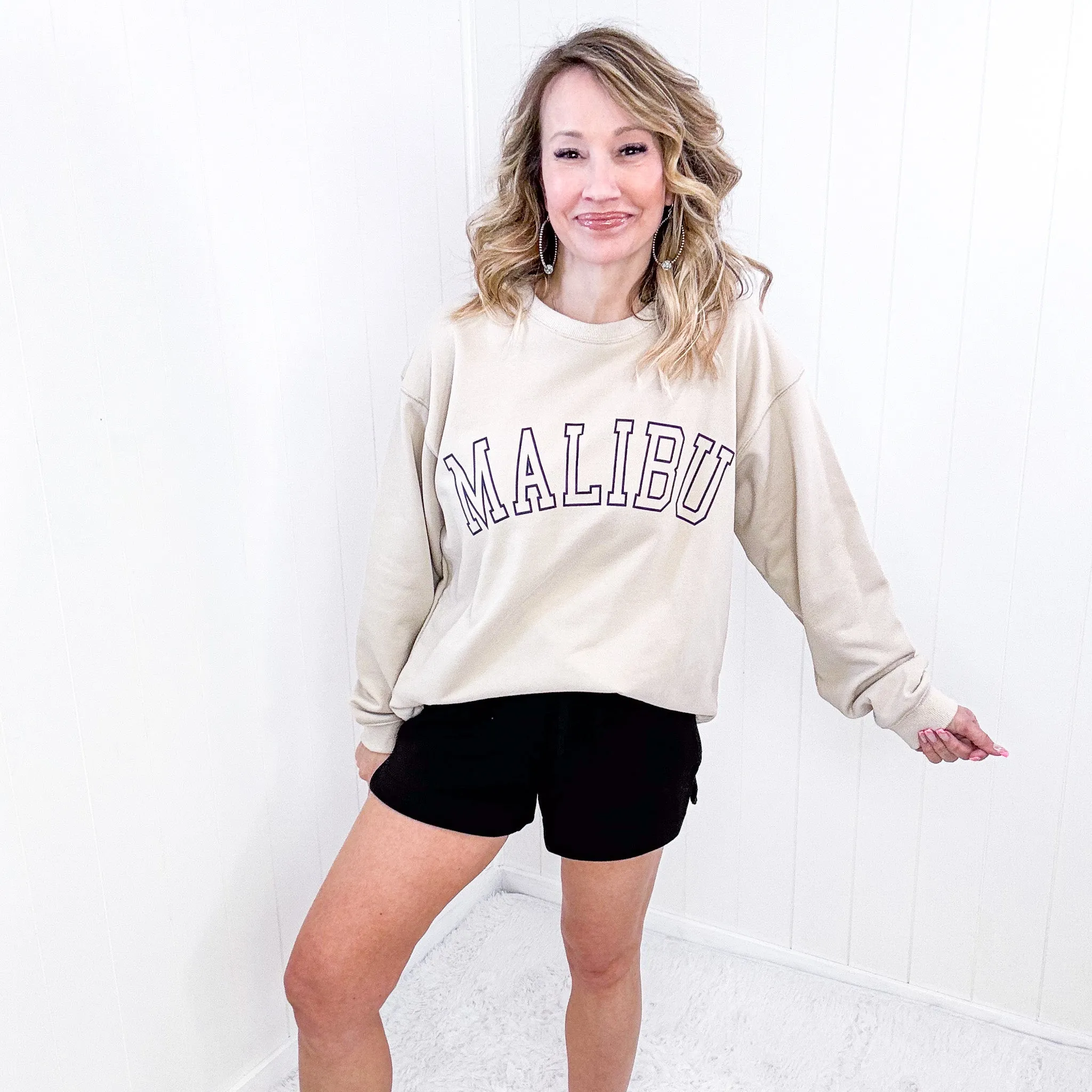 Malibu Oversized French Terry Lightweight Pullover in 2 Colors