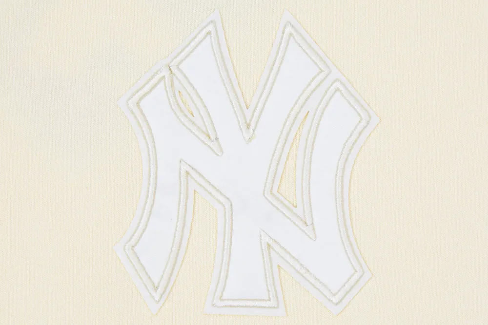 MLB NEW YORK YANKEES NEUTRAL WOMEN'S CROPPED PO HOODIE (EGGSHELL)