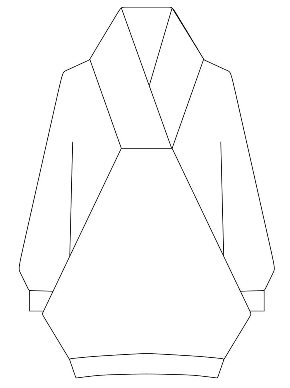 No5 Schnittmuster one size Pullover