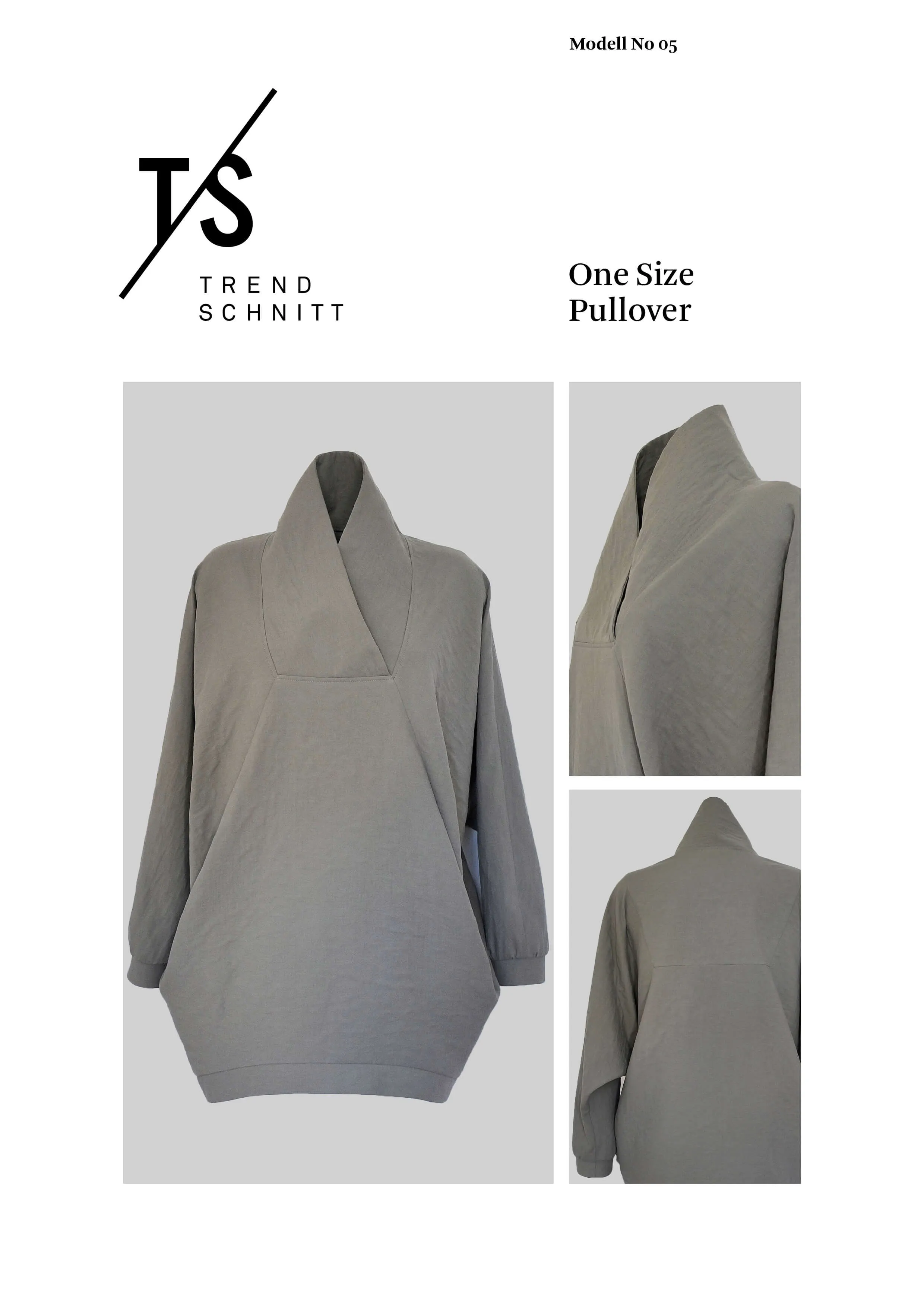 No5 Schnittmuster one size Pullover