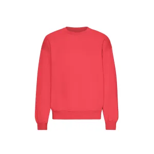 Organic Oversized Crew - Red tangerine