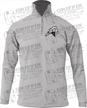 Performance Fleece 1/4 Zip Sweatshirt - NEVC Knights Helmet Logo