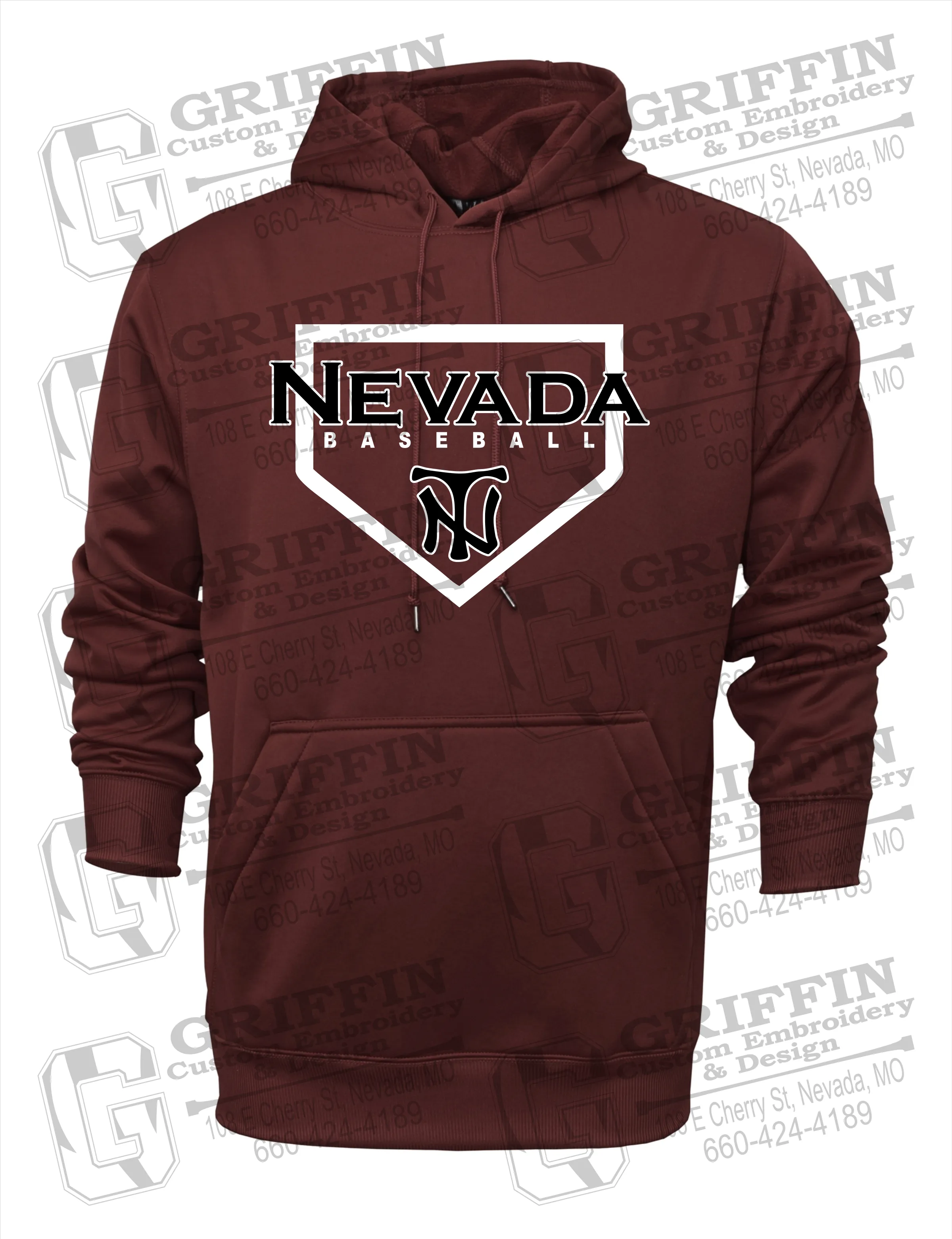 Performance Fleece Hoodie - Baseball - Nevada Tigers 21-S