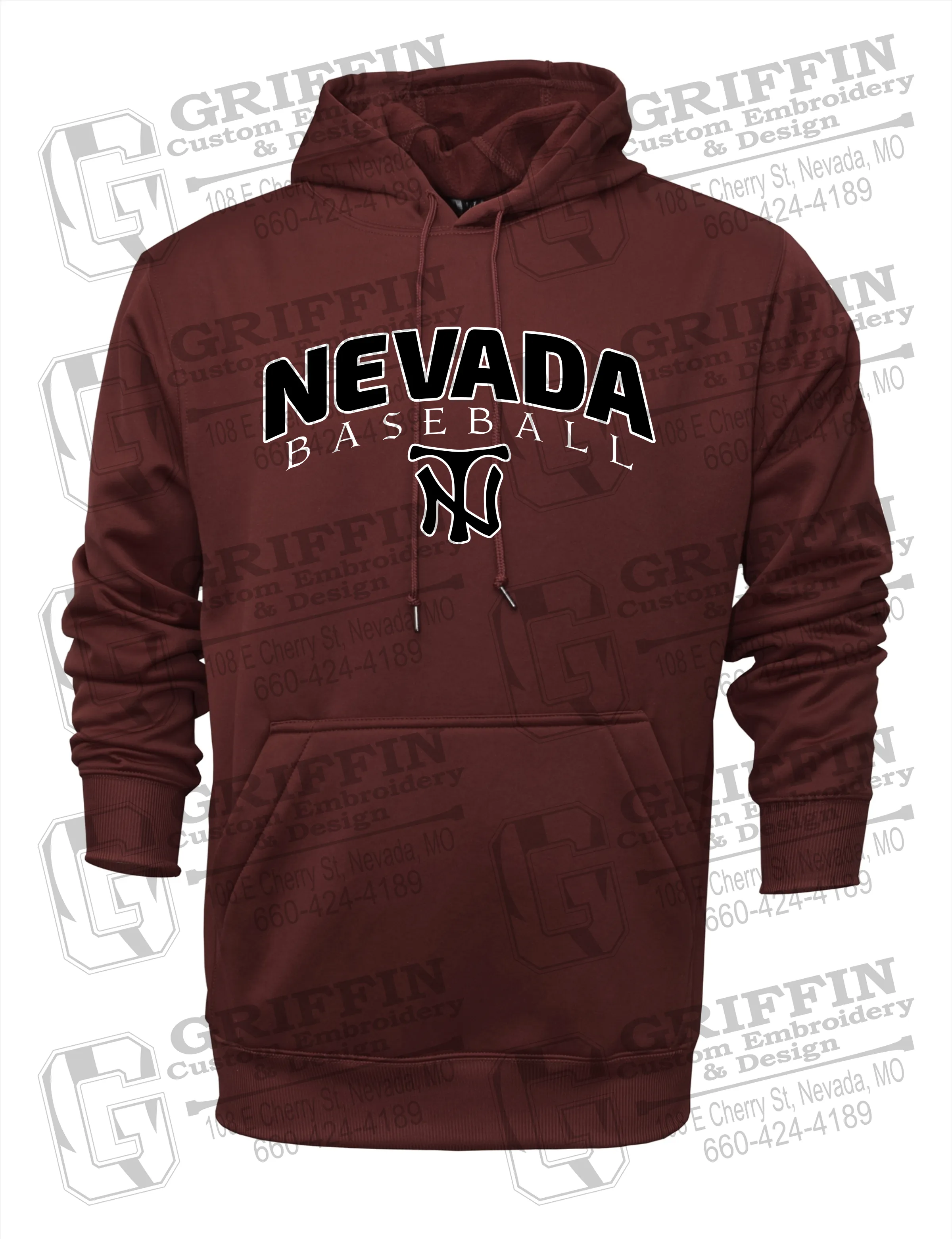 Performance Fleece Hoodie - Baseball - Nevada Tigers 23-J