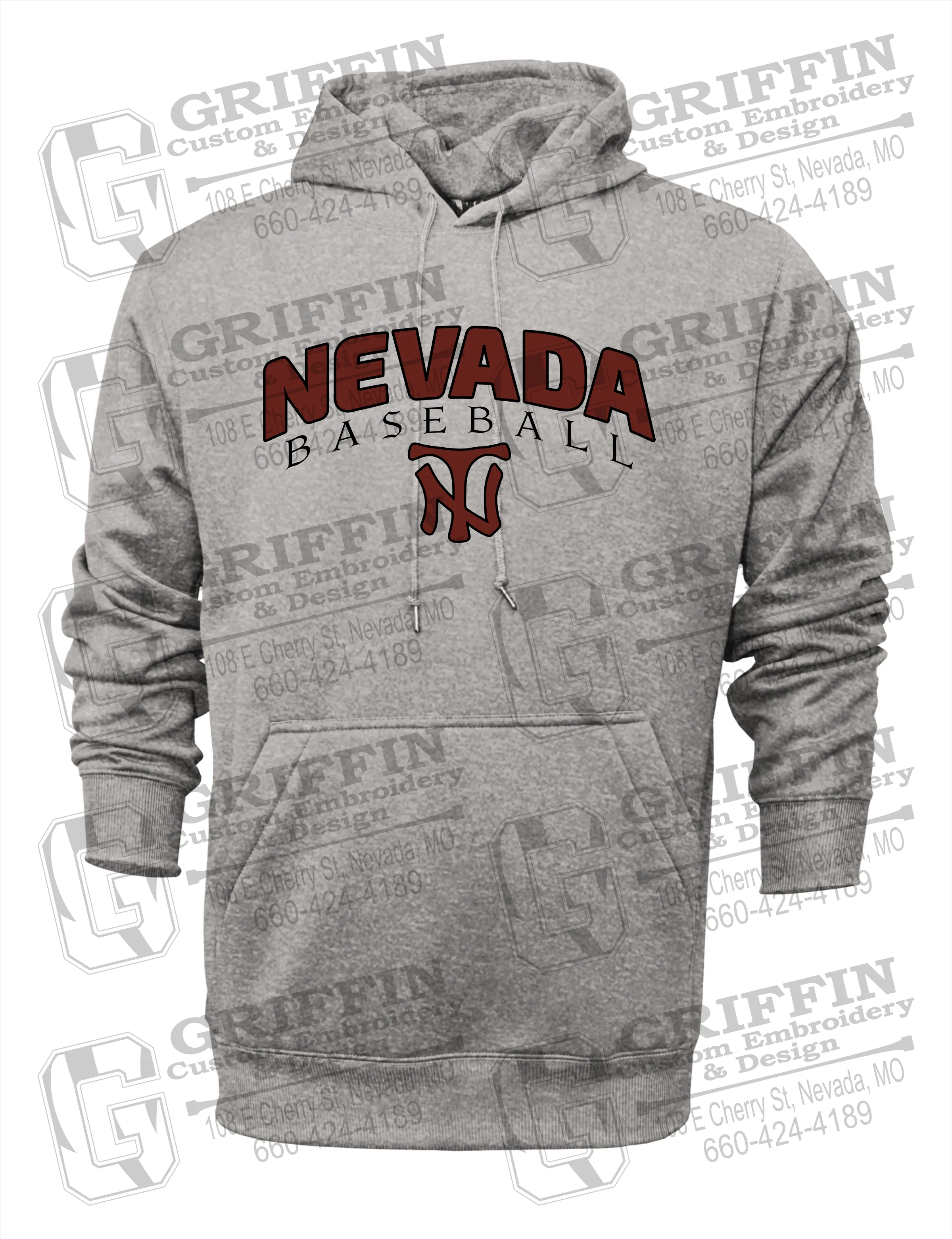 Performance Fleece Hoodie - Baseball - Nevada Tigers 23-J