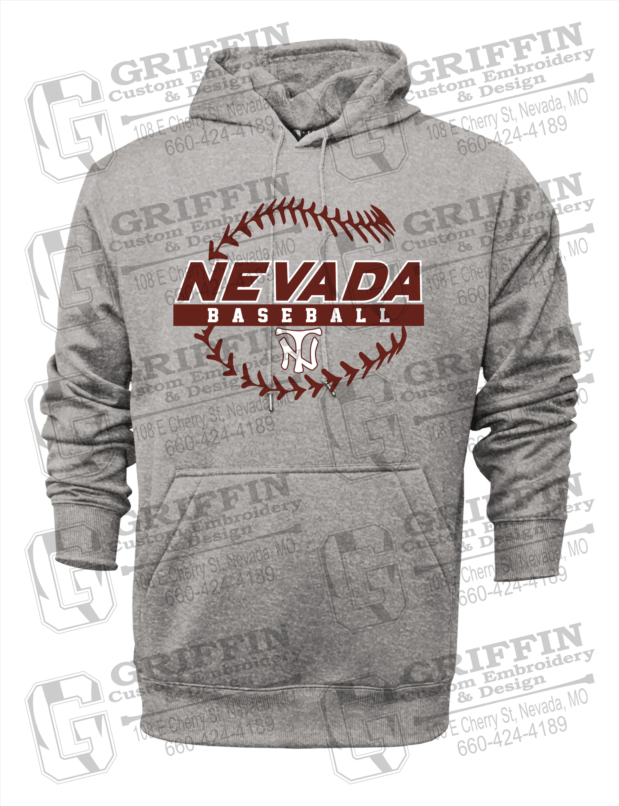 Performance Fleece Hoodie - Baseball - Nevada Tigers 24-T