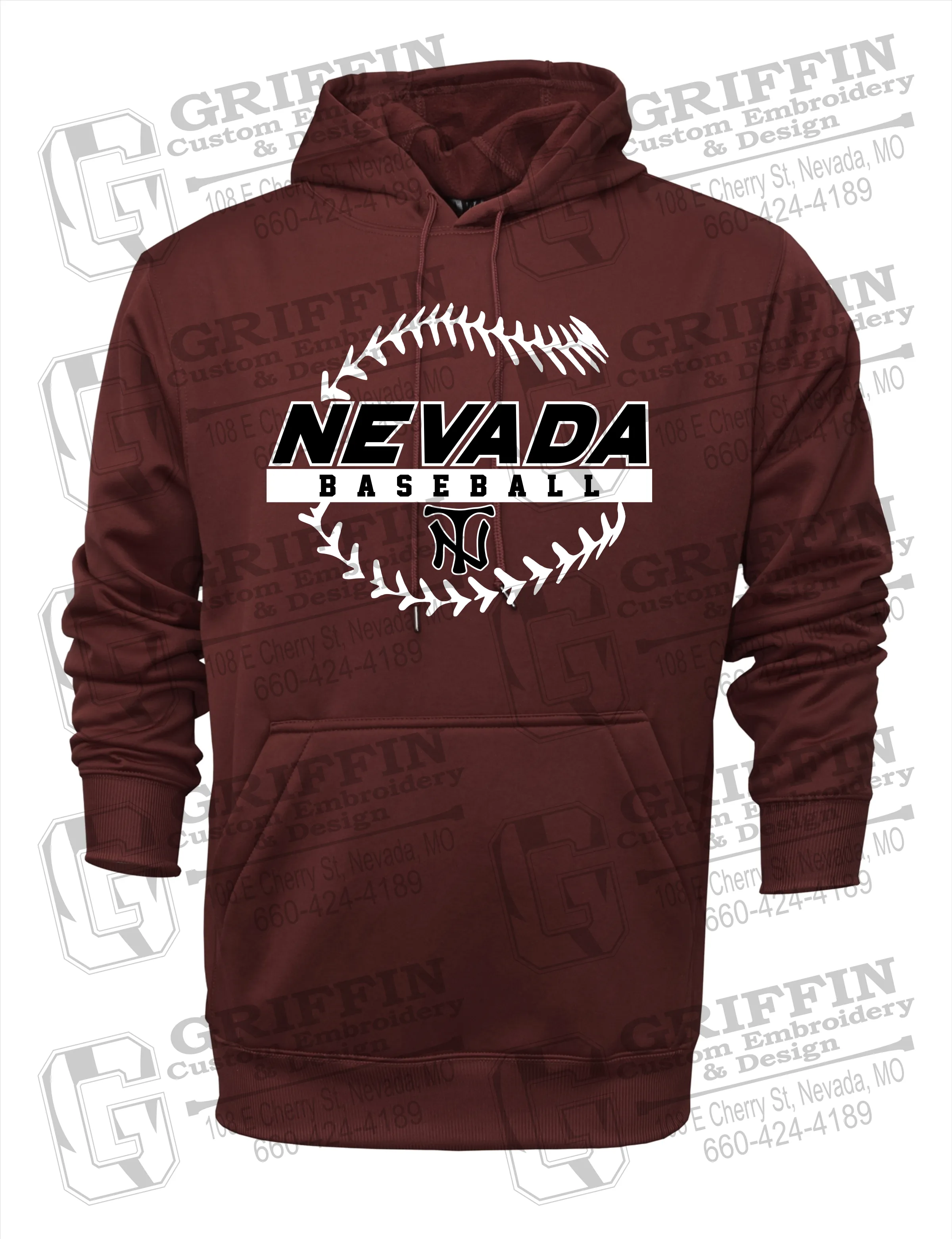 Performance Fleece Hoodie - Baseball - Nevada Tigers 24-T