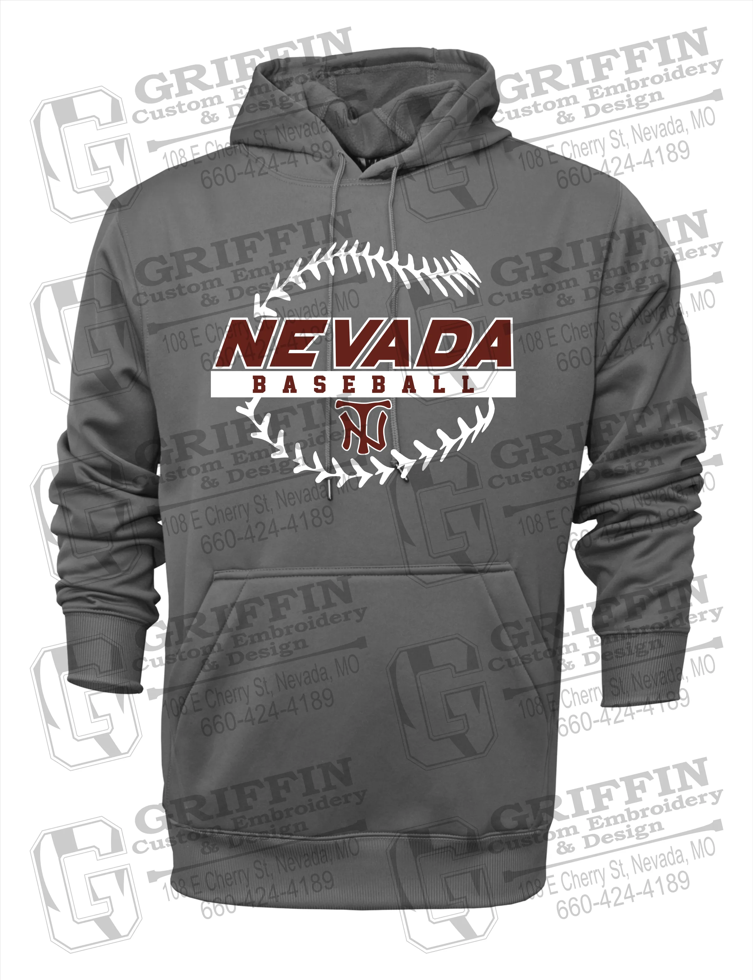 Performance Fleece Hoodie - Baseball - Nevada Tigers 24-T