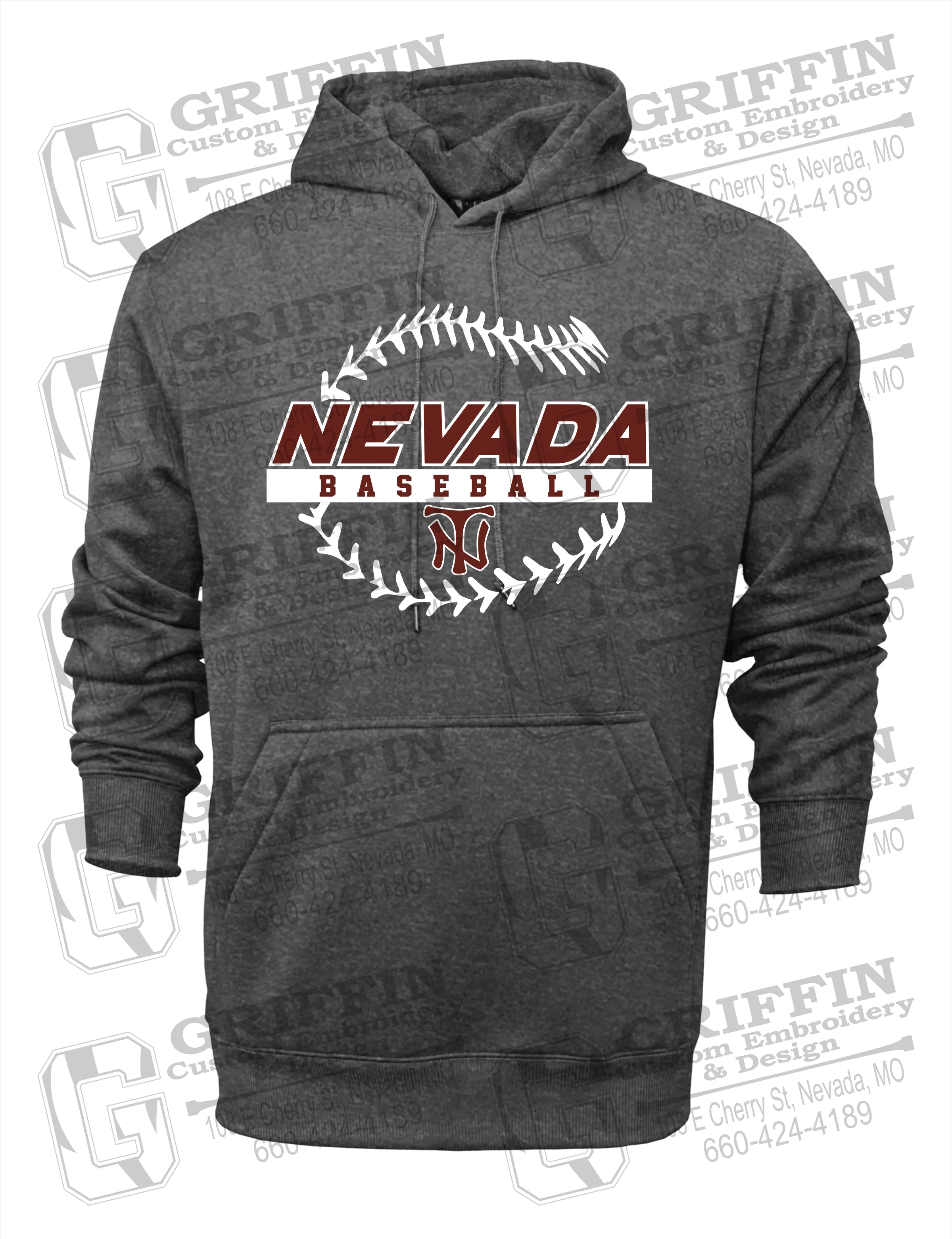 Performance Fleece Hoodie - Baseball - Nevada Tigers 24-T