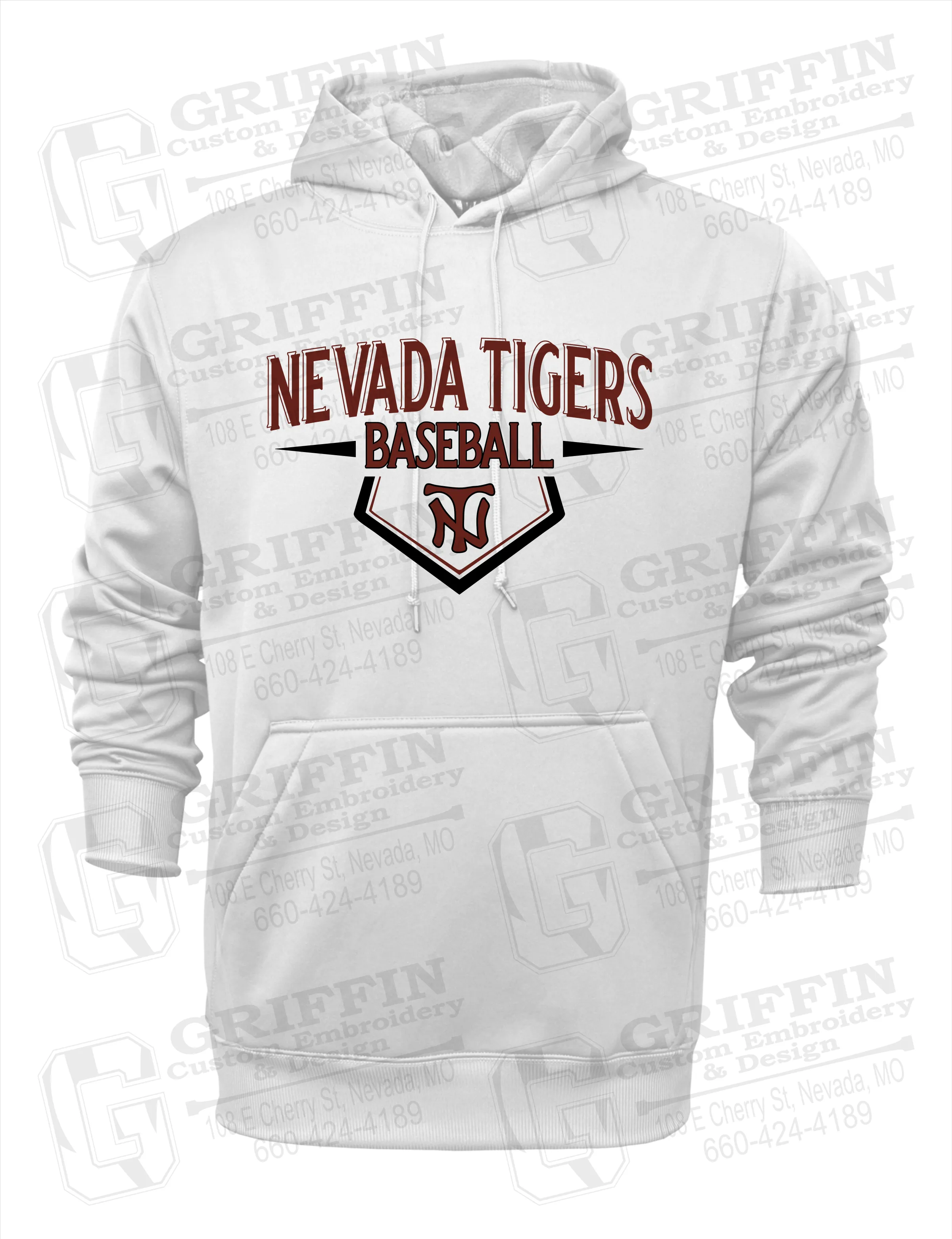 Performance Fleece Hoodie - Baseball - Nevada Tigers 24-W
