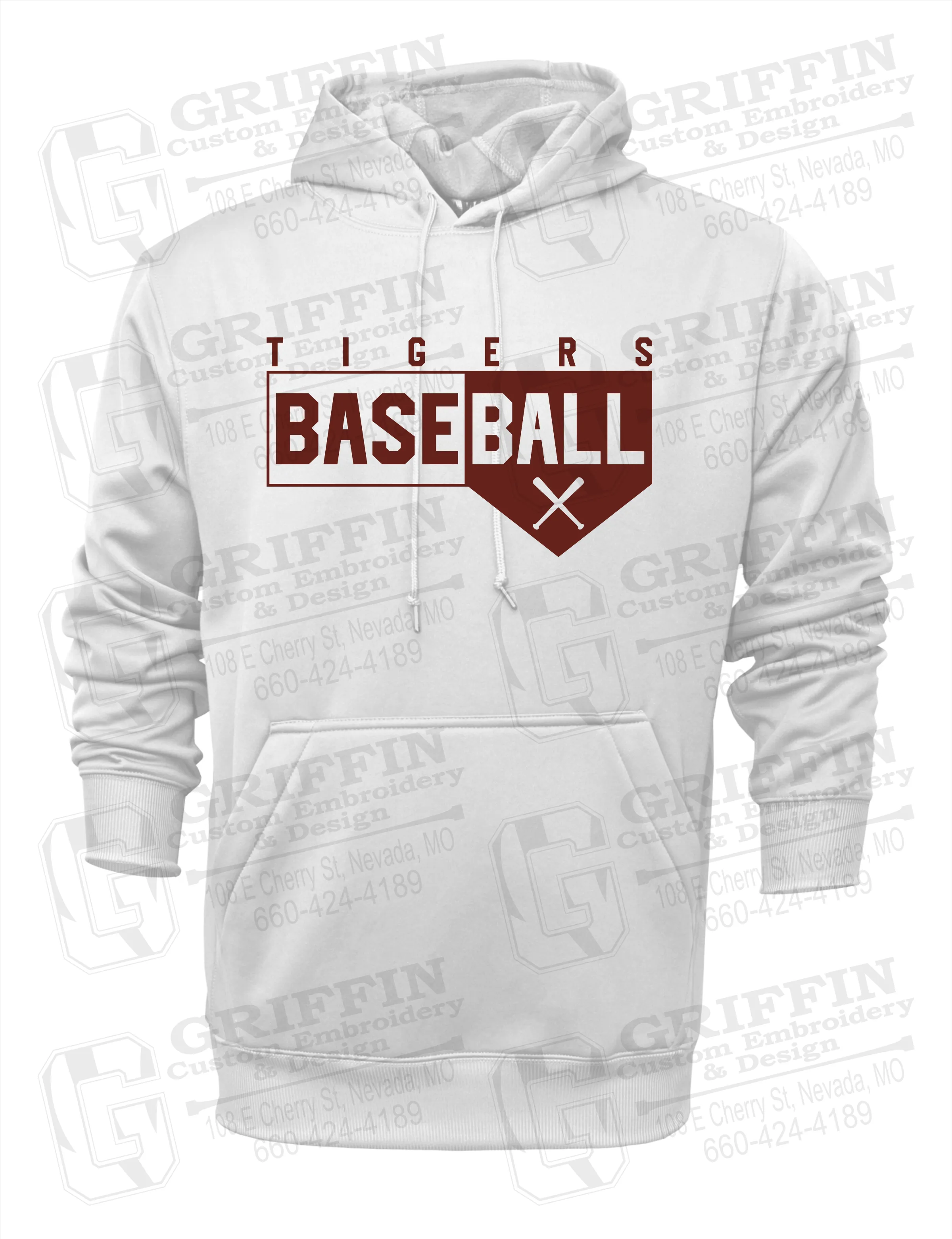 Performance Fleece Hoodie - Baseball - Nevada Tigers 24-X