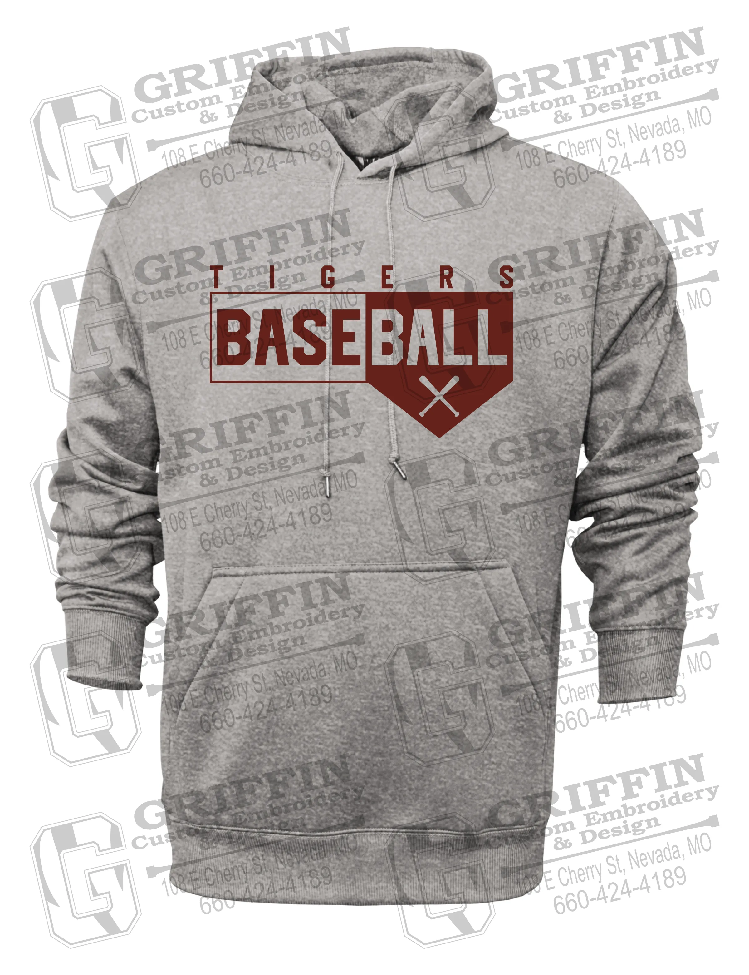 Performance Fleece Hoodie - Baseball - Nevada Tigers 24-X